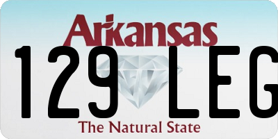 AR license plate 129LEG