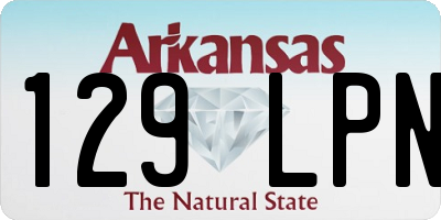AR license plate 129LPN
