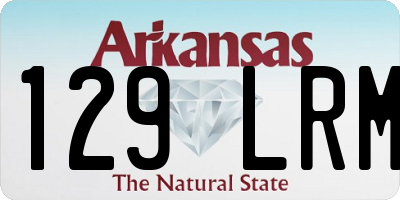 AR license plate 129LRM