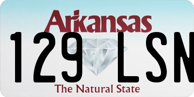 AR license plate 129LSN