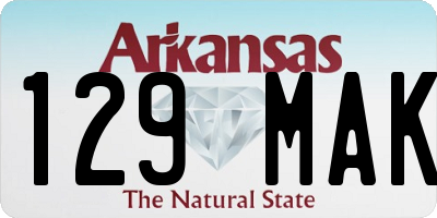 AR license plate 129MAK