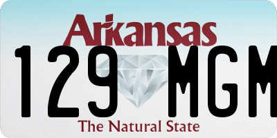 AR license plate 129MGM