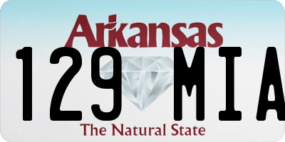 AR license plate 129MIA