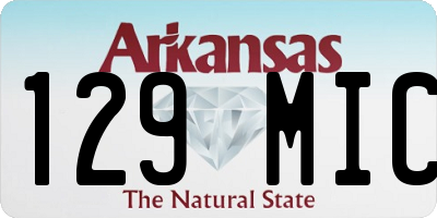 AR license plate 129MIC