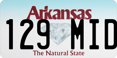 AR license plate 129MID