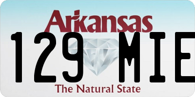 AR license plate 129MIE