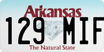 AR license plate 129MIF