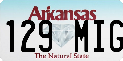 AR license plate 129MIG