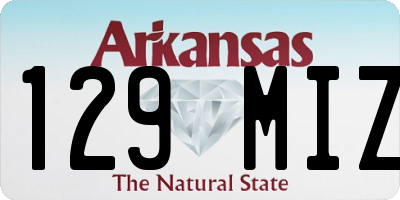 AR license plate 129MIZ