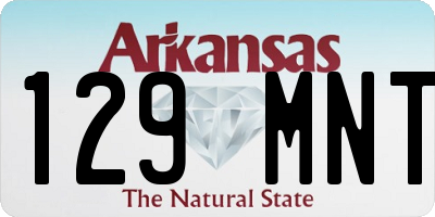 AR license plate 129MNT