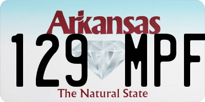 AR license plate 129MPF