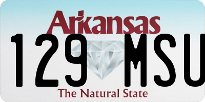 AR license plate 129MSU