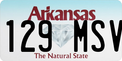AR license plate 129MSV
