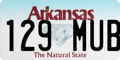 AR license plate 129MUB