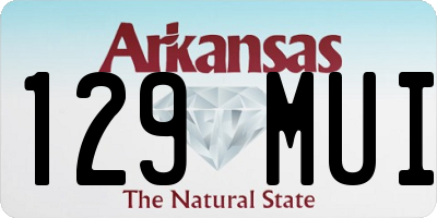 AR license plate 129MUI
