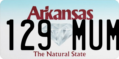 AR license plate 129MUM