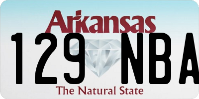 AR license plate 129NBA