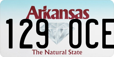 AR license plate 129OCE