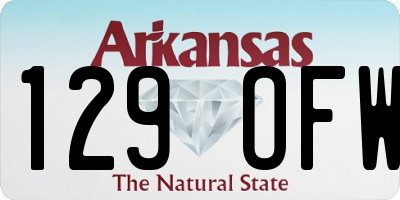 AR license plate 129OFW