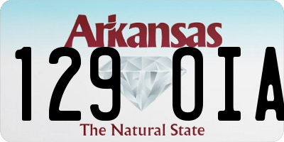 AR license plate 129OIA