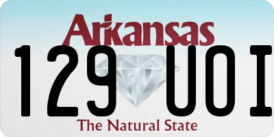 AR license plate 129UOI