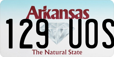 AR license plate 129UOS