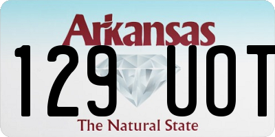AR license plate 129UOT