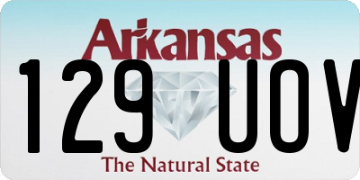 AR license plate 129UOV