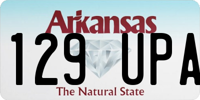 AR license plate 129UPA