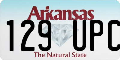AR license plate 129UPC