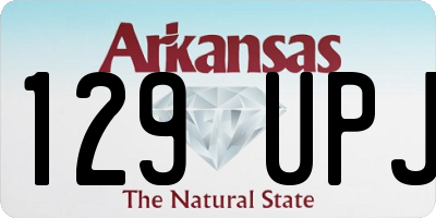 AR license plate 129UPJ