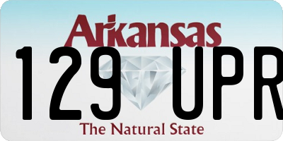 AR license plate 129UPR