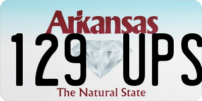 AR license plate 129UPS