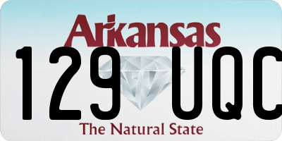 AR license plate 129UQC