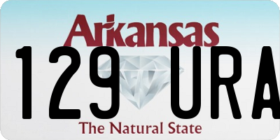 AR license plate 129URA