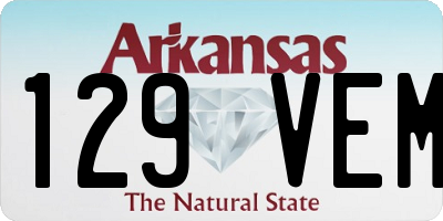 AR license plate 129VEM
