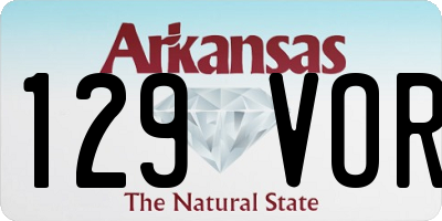 AR license plate 129VOR