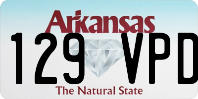 AR license plate 129VPD