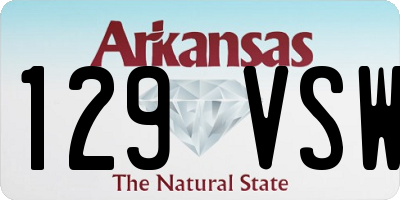 AR license plate 129VSW