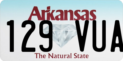AR license plate 129VUA