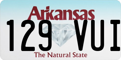 AR license plate 129VUI