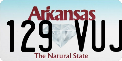 AR license plate 129VUJ