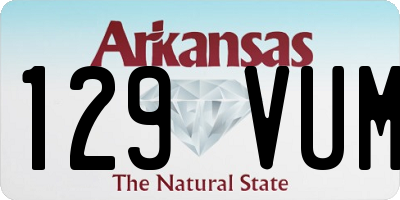 AR license plate 129VUM