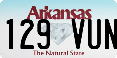 AR license plate 129VUN
