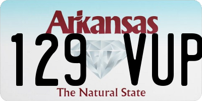 AR license plate 129VUP