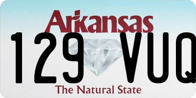 AR license plate 129VUQ