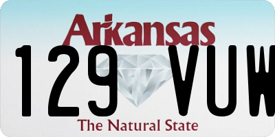 AR license plate 129VUW