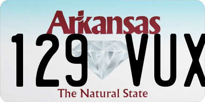 AR license plate 129VUX