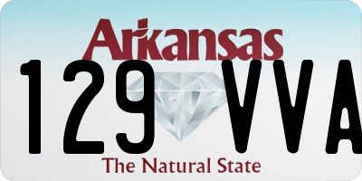 AR license plate 129VVA