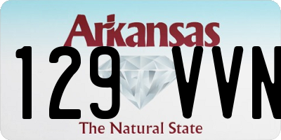 AR license plate 129VVN